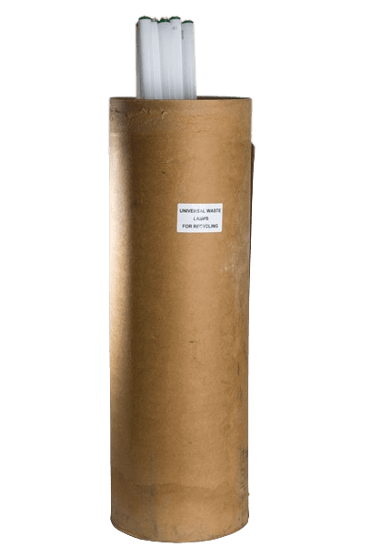 image of fluorescent tube lights in packaging for universal waste