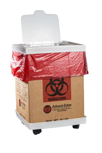 Image of a box with liner for Regulated Medical Waste