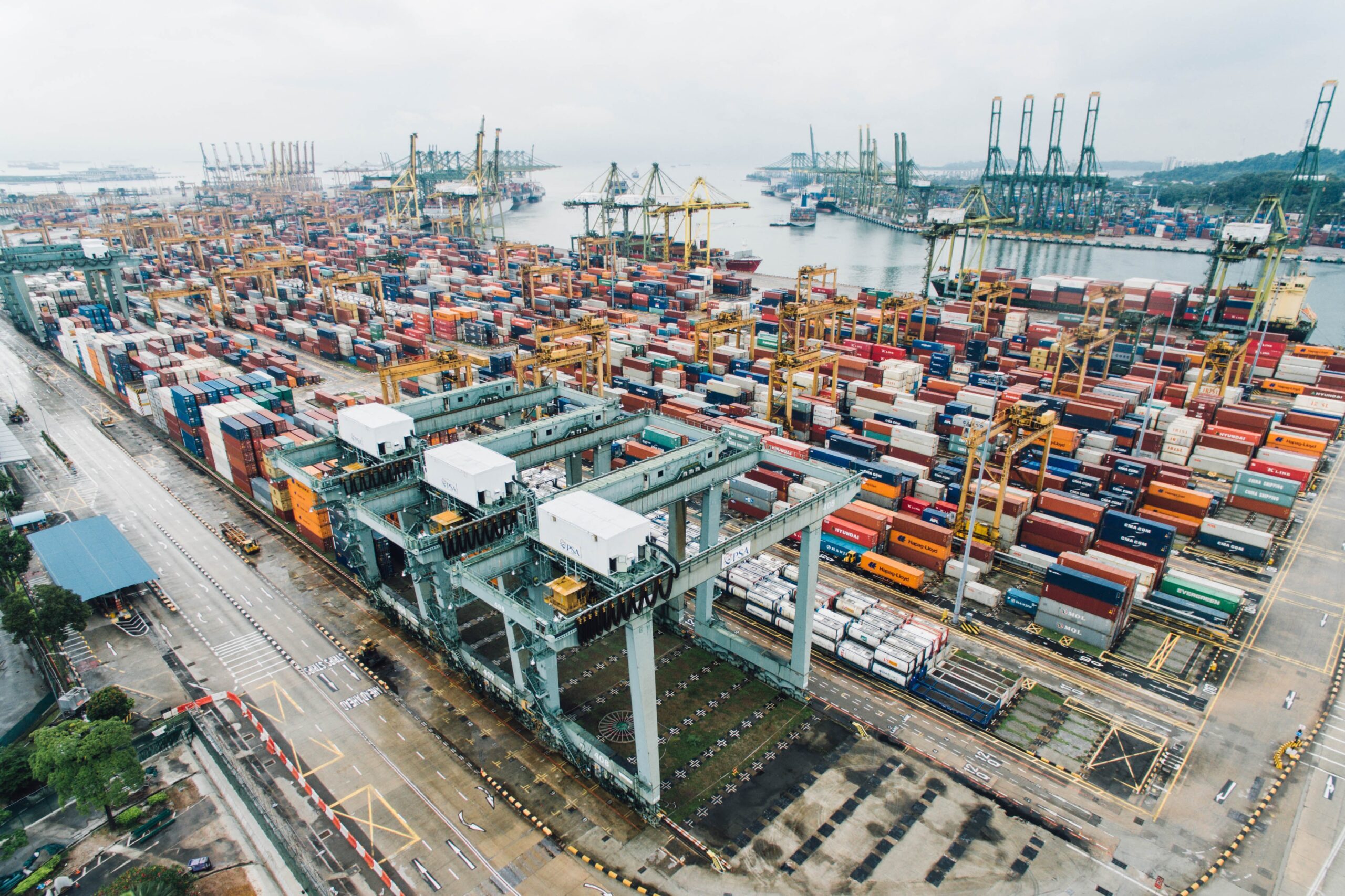 image of a container port