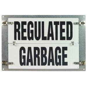 Regulated Garbage Sign