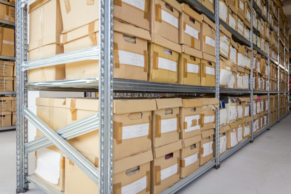 Image of a warehouse with boxes